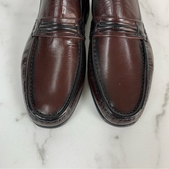 Florsheim Como Black Cherry Cavello Leather Slip-On Loafers main image 9